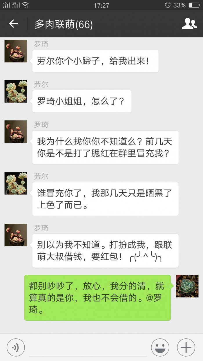 欢乐的多肉微信群