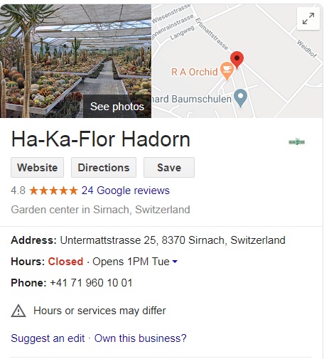 瑞士 Ha-Ka-Flor Hadorn 大棚